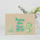 Cheers to the New Year Card Kaart (Staand voorkant)