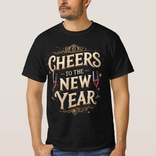 Cheers to the New Year Graphic T-shirt (Voorkant)