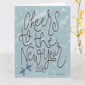 cheers to the new year kaart (Gele Bloem)