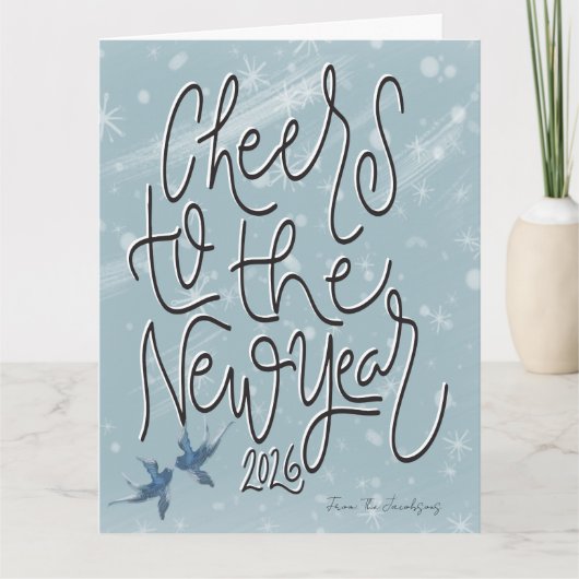 cheers to the new year kaart (Voorkant)