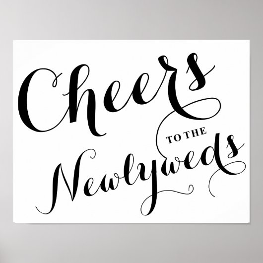 Cheers to the Newlyweds | Wedding Poster (Voorkant)