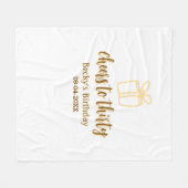 Cheers to thirty yellow brown birthday pastel gift fleece deken (Voorkant (Horizontaal))