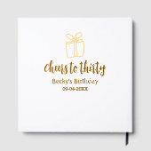 Cheers to thirty yellow brown birthday pastel gift gastenboek (Achterkant)