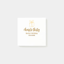 Cheers to thirty yellow brown birthday pastel gift post-it® notes