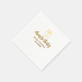 Cheers to thirty yellow brown birthday pastel gift servet (Hoek)