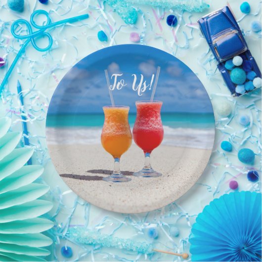 Cheers to US Beach Drinken Papieren Bordje (Feest)