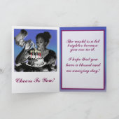 Cheers To You Birthday Cake Greeting Kaart (Binnen)