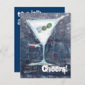 Cheers Toast Party-uitnodiging Kaart (Voorkant / Achterkant)