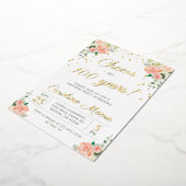 Cheers tot 100 jaar Dames 100e verjaardag Fo Folie Uitnodiging (Gedraaid)