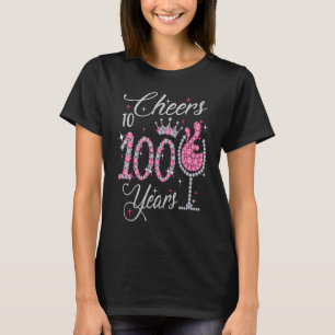 Cheers tot 100 jaar oude gelukkige koningin van 10 t-shirt