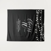 Cheers tot 10 jaar zwart en wit 10e Jubileum Wandkleed (Voorkant (horizontaal))