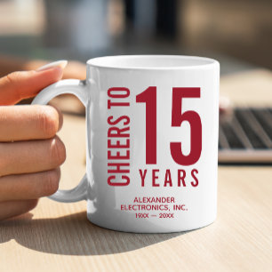 Cheers tot 15 jaar Business Jubileum Coffee Mok