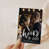 Cheers tot 2023 | Nieuw jaar Casual script Feestdagenkaart