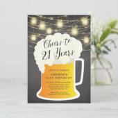 Cheers tot 21 jaar 21e uitnodiging op zaterdag (Staand voorkant)