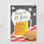 Cheers tot 21 jaar 21ST uitnodiging op zaterdag (Voorkant)