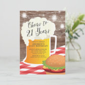 Cheers tot 21 jaar 21ST uitnodiging op zaterdag (Staand voorkant)