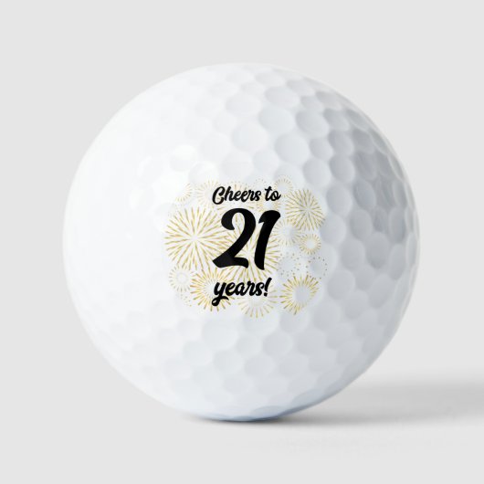 Cheers tot 21 jaar! golfballen (Voorkant)
