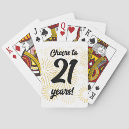 Cheers tot 21 jaar! pokerkaarten