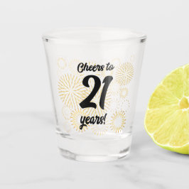 Cheers tot 21 jaar! shot glas