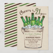 Cheers tot 21 jaar uitnodiging op zaterdag (Voorkant / Achterkant)