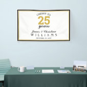 Cheers tot 25 jaar bruiloft Jubileum Gold Spandoek (Beurs)