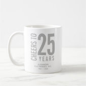 Cheers tot 25 jaar Business Jubileum Koffiemok (Links)