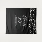 Cheers tot 25 jaar zwart en wit 25e Jubileum Wandkleed (Voorkant (horizontaal))