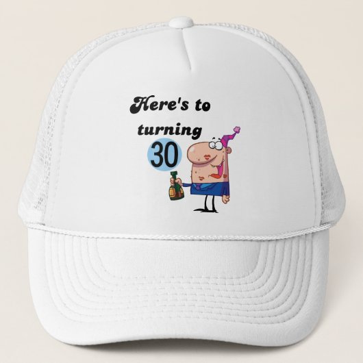 Cheers tot 30 Birthday Tshirts en Gifts Trucker Pet (Voorkant)