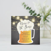 Cheers tot 30 jaar 30th Birthday Uitnodiging (Staand voorkant)