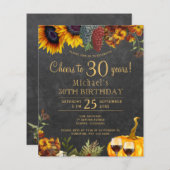 Cheers tot 30 jaar bijtende herfst 30e verjaardag (Voorkant / Achterkant)