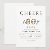 Cheers tot 30 jaar elegante moderne schoolverjaard kaart (Voorkant / Achterkant)