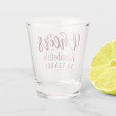 Cheers tot 30 jaar gepersonaliseerde verjaardag shot glas (Achterkant)