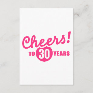 Cheers tot 30 jaar kaart