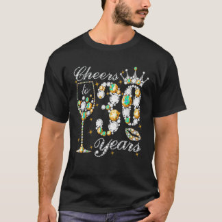 Cheers tot 30 jaar oud Happy 30th Birthday Queen D T-shirt