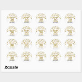 Cheers tot 30 jaar 's avonds-gouden Confetti Ronde Sticker (Vel)