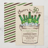 Cheers tot 30 jaar uitnodiging (Voorkant / Achterkant)