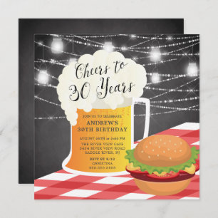 Cheers tot 30 jaar uitnodiging op verjaardag