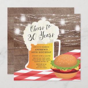 Cheers tot 30 jaar uitnodiging op verjaardag