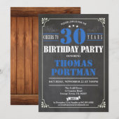 Cheers tot 30 jaar uitnodiging voor verjaardagen.  (Voorkant / Achterkant)