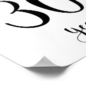 Cheers tot 30 jaar verjaardagsbord poster (Hoek)