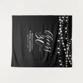 Cheers tot 30 jaar zwart en wit 30e Jubileum Wandkleed (Voorkant (horizontaal))