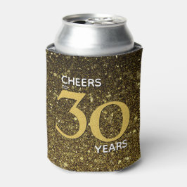 Cheers tot 30 jaar zwart goud 30e verjaardag blikjeskoeler