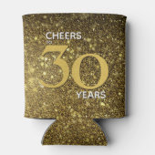 Cheers tot 30 jaar zwart goud 30e verjaardag blikjeskoeler (Achterkant)