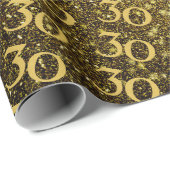 Cheers tot 30 jaar zwart goud 30e verjaardag cadeaupapier (Rol Hoek)
