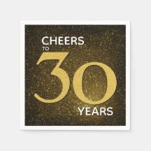 Cheers tot 30 jaar zwart goud 30e verjaardag
