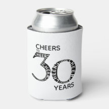Cheers tot 30 jaar zwart White 30th Birthday