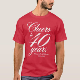 Cheers tot 40 jaar 40e Jubileum T-shirt