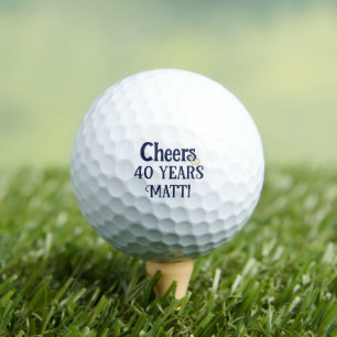 Cheers tot 40 jaar Golf Balls Golfballen
