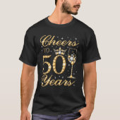 Cheers tot 50 jaar, 50 jaar koningin, 50 jaar t-shirt (Voorkant)