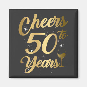 Cheers tot 50 jaar 50e geboorte party Square Magneet